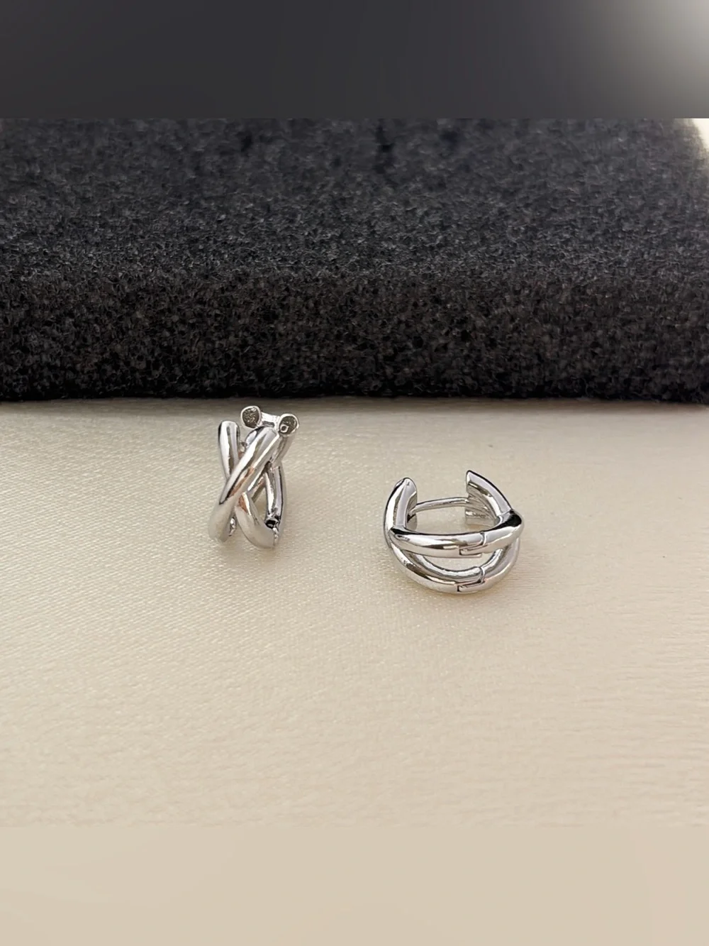 12mm Small Hoop Earrings for Men Women Streetwear Punk Hip Hop Unisex Earrings